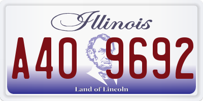 IL license plate A409692