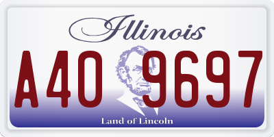IL license plate A409697
