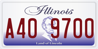 IL license plate A409700