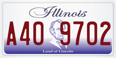 IL license plate A409702