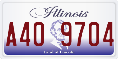 IL license plate A409704