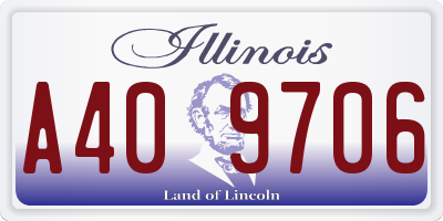 IL license plate A409706