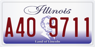 IL license plate A409711
