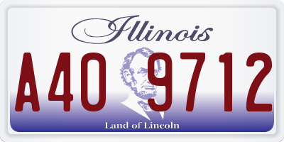 IL license plate A409712