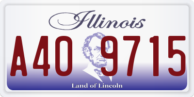 IL license plate A409715