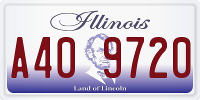 IL license plate A409720