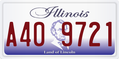 IL license plate A409721