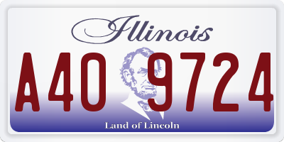 IL license plate A409724