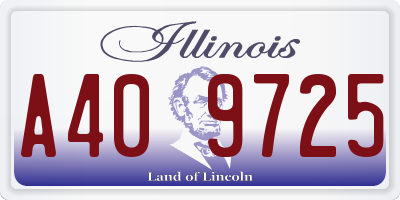 IL license plate A409725