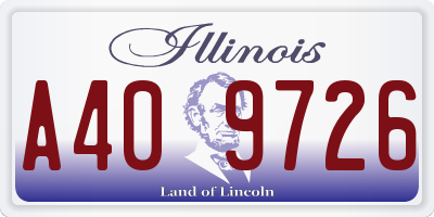 IL license plate A409726