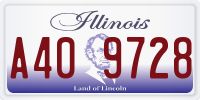 IL license plate A409728