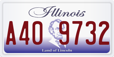 IL license plate A409732
