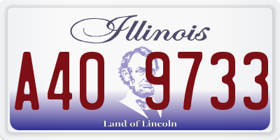 IL license plate A409733