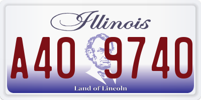 IL license plate A409740