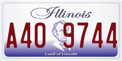 IL license plate A409744