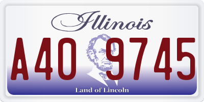 IL license plate A409745