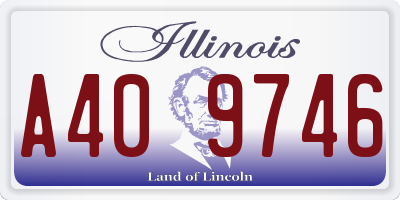 IL license plate A409746