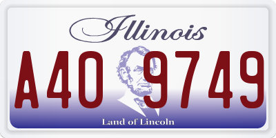 IL license plate A409749