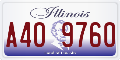 IL license plate A409760