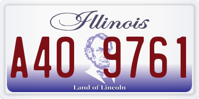 IL license plate A409761
