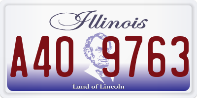 IL license plate A409763