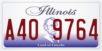 IL license plate A409764