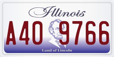 IL license plate A409766