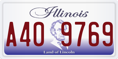 IL license plate A409769