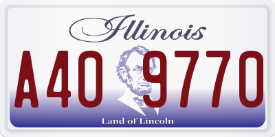 IL license plate A409770