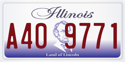IL license plate A409771