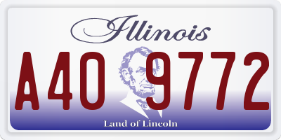 IL license plate A409772