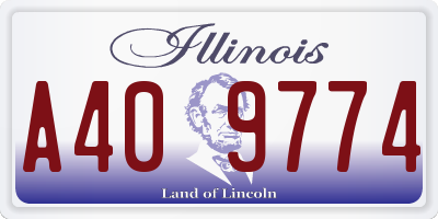 IL license plate A409774