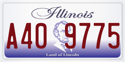 IL license plate A409775