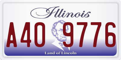 IL license plate A409776