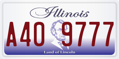 IL license plate A409777