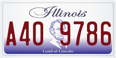 IL license plate A409786