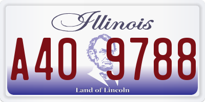 IL license plate A409788