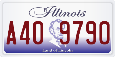 IL license plate A409790