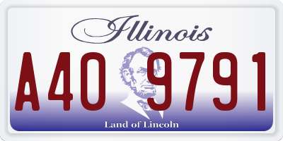 IL license plate A409791