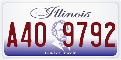 IL license plate A409792