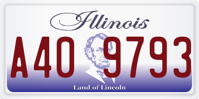 IL license plate A409793