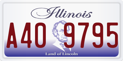 IL license plate A409795