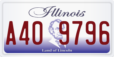 IL license plate A409796