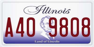 IL license plate A409808