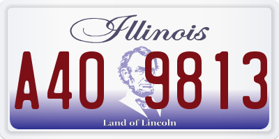 IL license plate A409813
