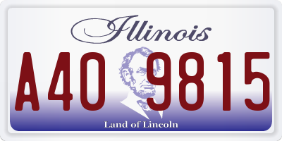 IL license plate A409815