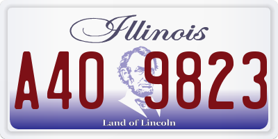 IL license plate A409823