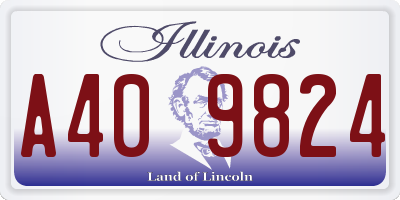 IL license plate A409824
