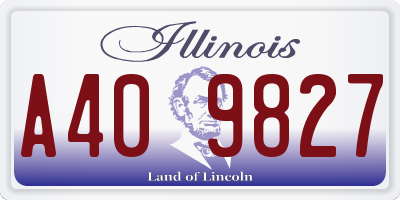 IL license plate A409827