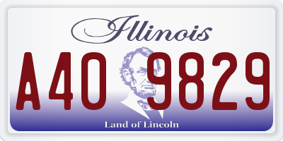 IL license plate A409829